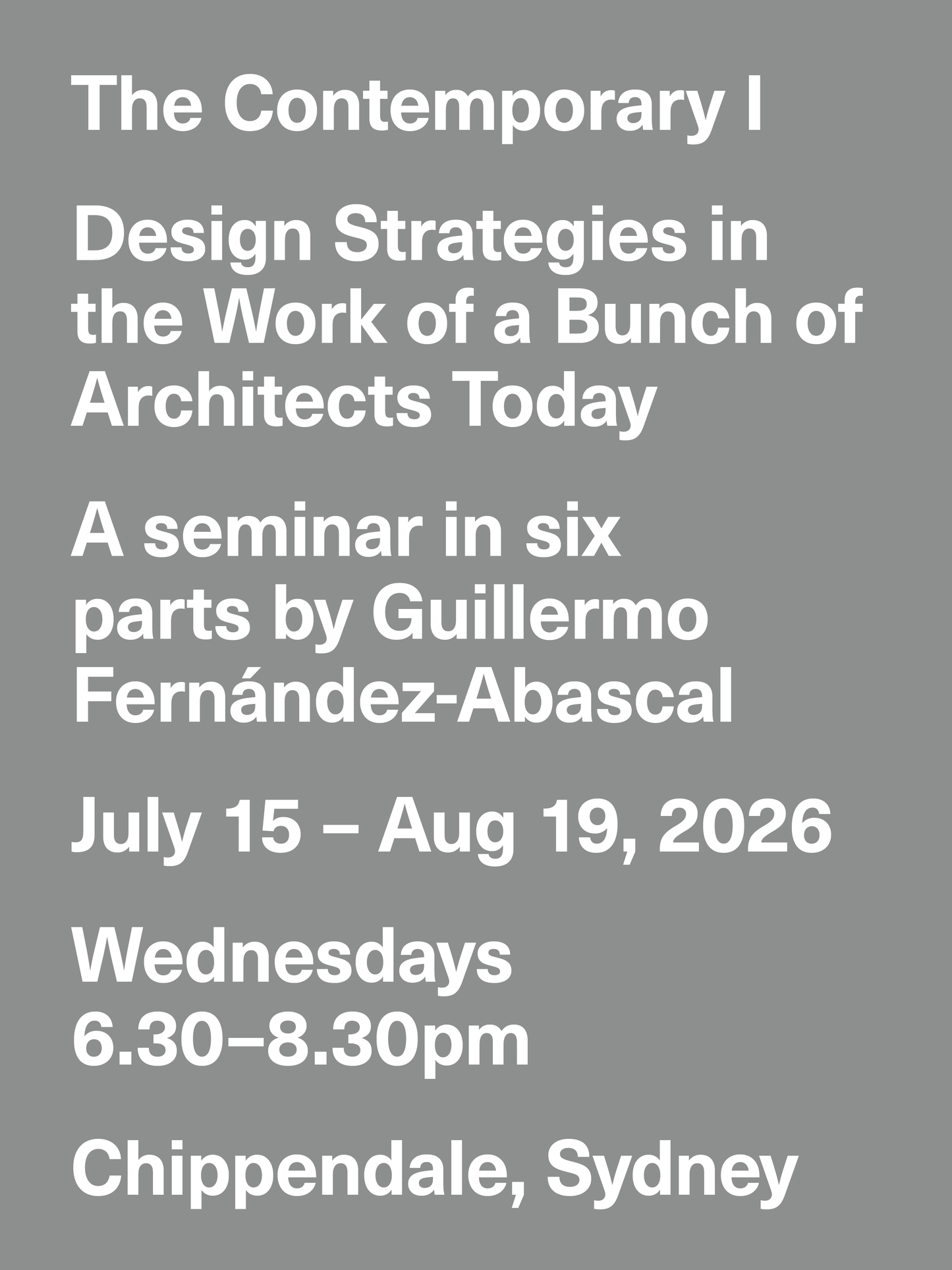 Contemporary Seminars